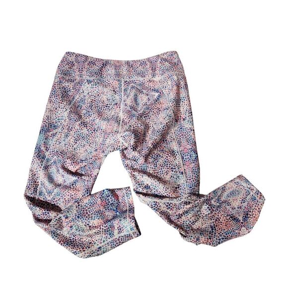 Calia Carrie Underwood Womens Sz M Cropped Rouched Leggings Snakeskin Colorful - Picture 4 of 7